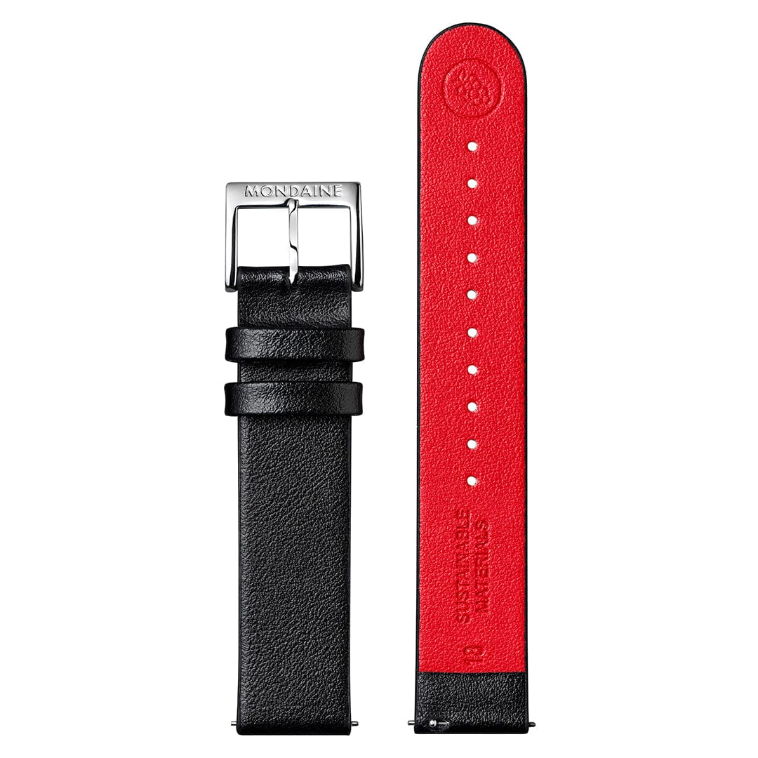 Classic, Polished Steel, 36 mm, Black Vegan Watch - Image 7