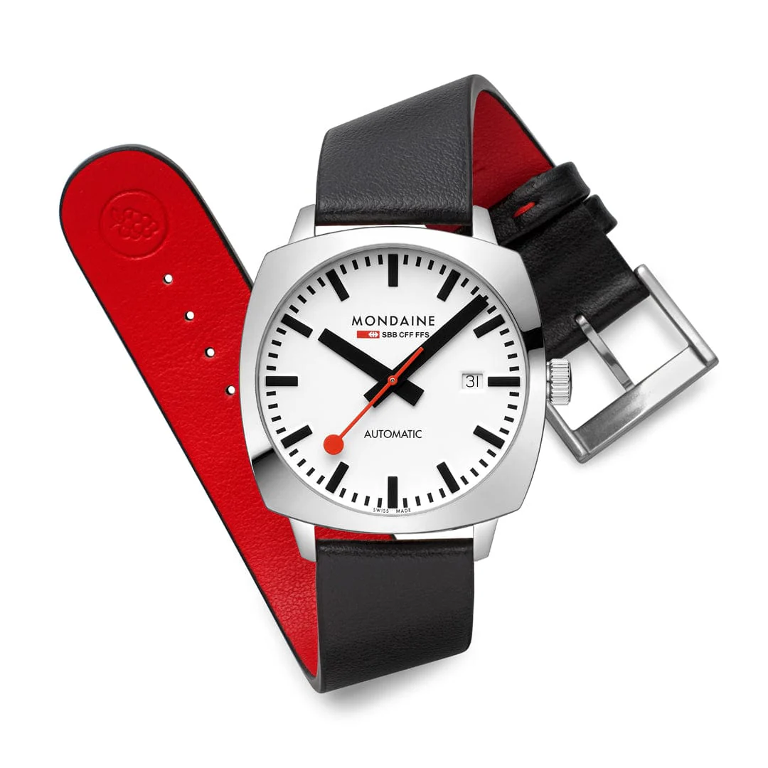 Cushion Automatic, 39 mm, Black Vegan Leather - Image 11