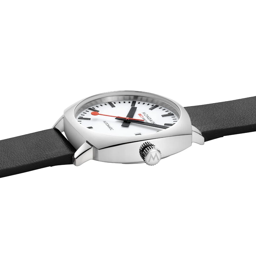 Cushion Automatic, 39 mm, Black Vegan Leather - Image 5