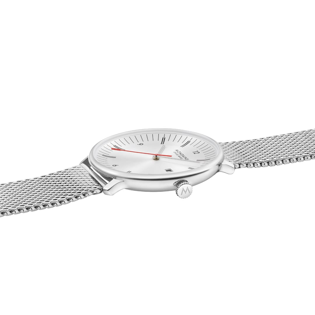 Doppio, Polished IP Gun Steel, 41 mm, Mesh Stainless Steel - Image 4