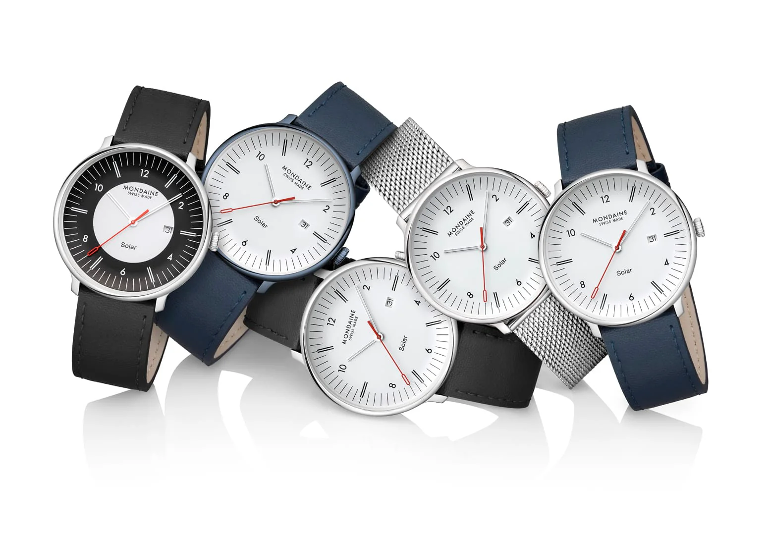 Doppio Solar, Polished Steel, 41 mm, Blue Vegan Apple Leather - Image 11