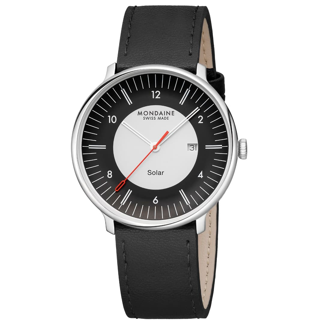 Doppio Solar, Polished Steel, 41 mm, Black Vegan Grape Leather - Image 7