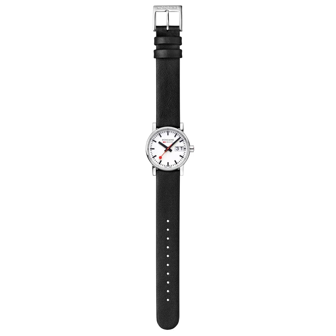 EVO2, Polished Steel, 30 mm, Black Vegan Grape Leather - Image 10