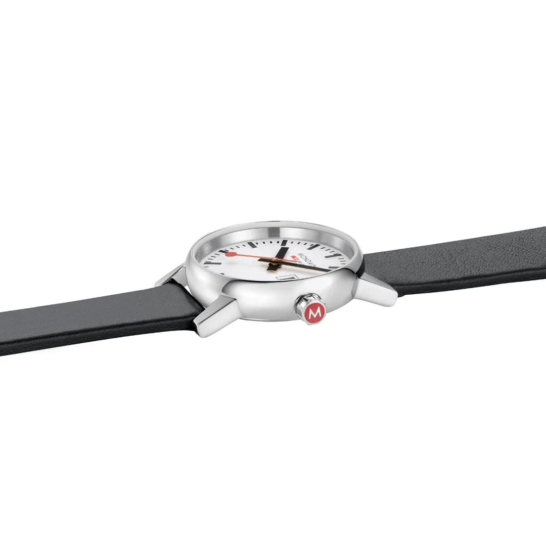 EVO2, Polished Steel, 30 mm, Black Vegan Grape Leather - Image 3