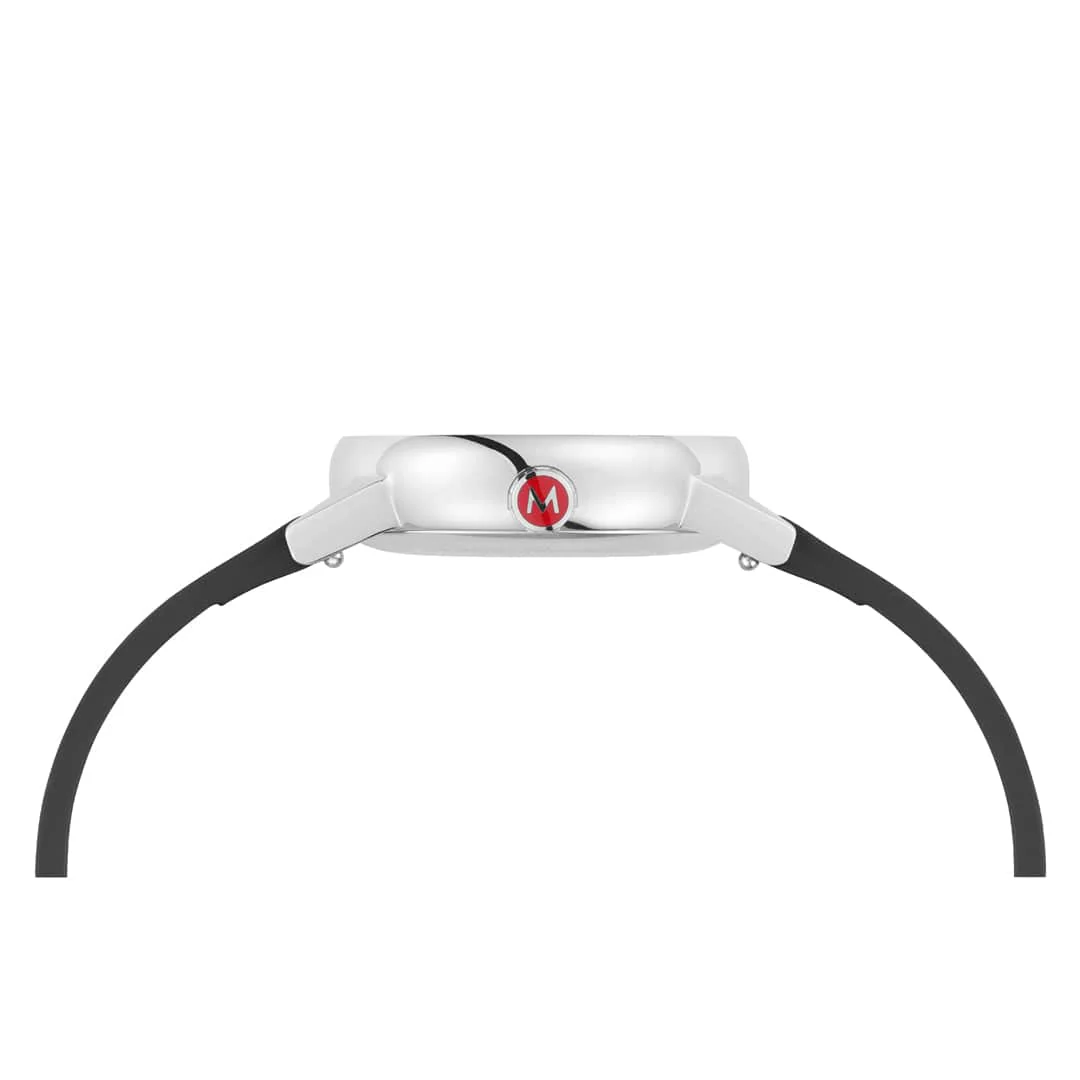 EVO2, Polished Steel, 30 mm, Black Vegan Grape Leather - Image 5