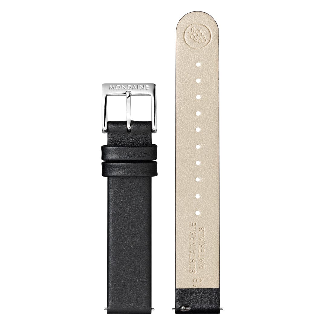 EVO2, Polished Steel, 30 mm, Black Vegan Grape Leather - Image 7
