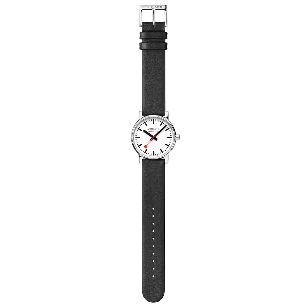 EVO2, Polished Steel, 35 mm, Black Vegan Grape Leather - Image 11
