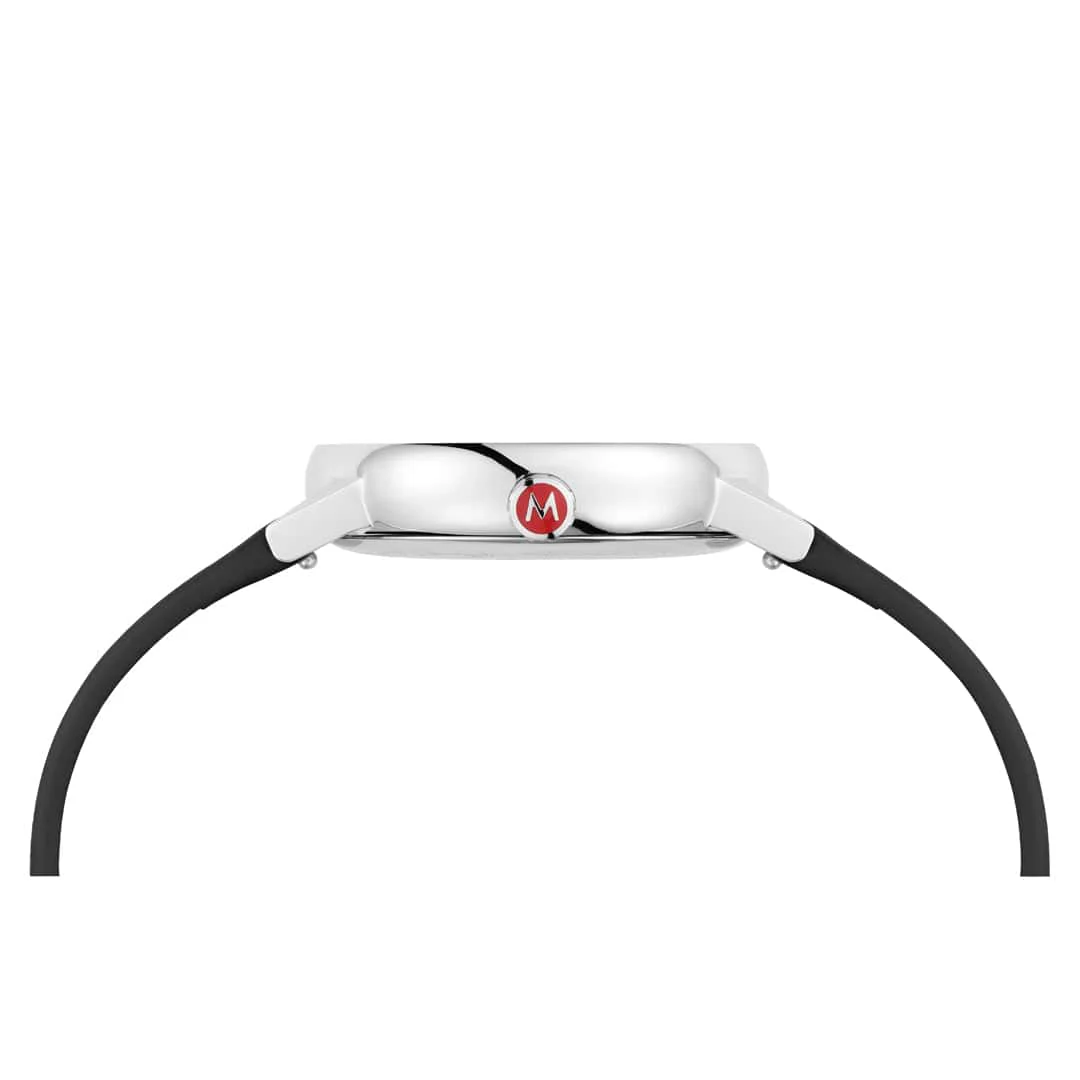 EVO2, Polished Steel, 35 mm, Black Vegan Grape Leather - Image 6