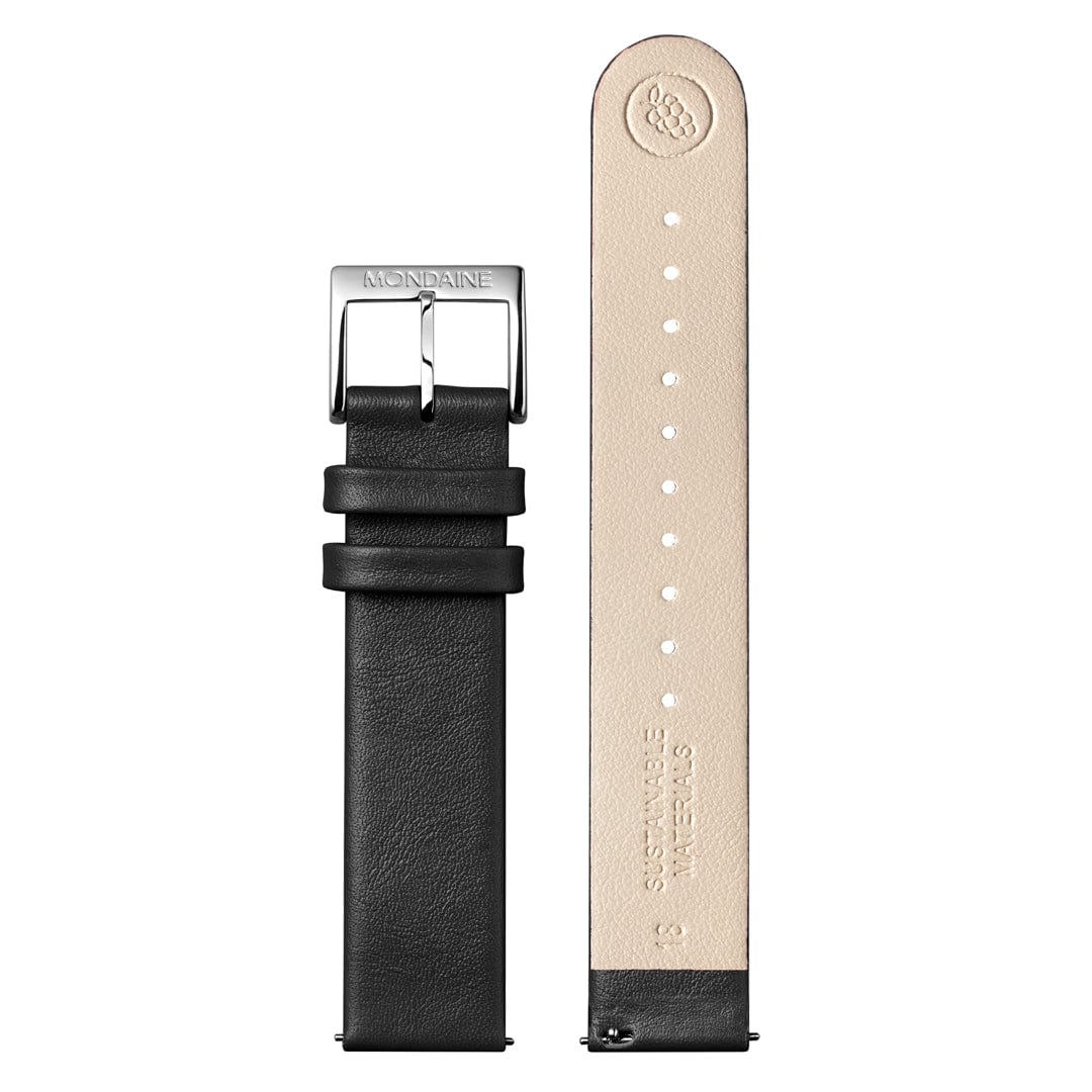 EVO2, Polished Steel, 35 mm, Black Vegan Grape Leather - Image 8