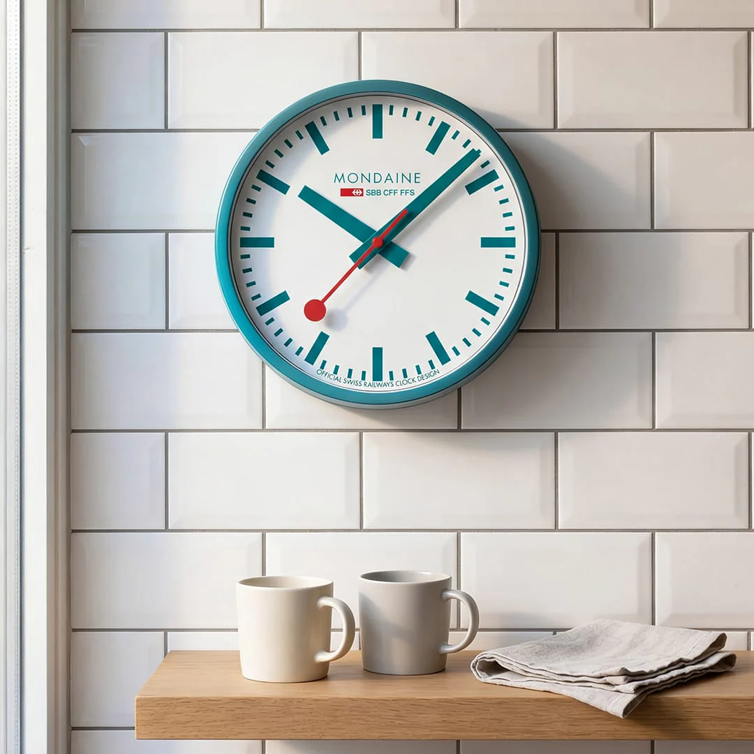 Wall Clock, 25 cm, Transformative Teal, Limited Edition - Image 7